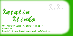 katalin klinko business card